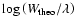 $\log\left(W_{\rm theo}/\lambda\right)$
