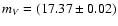 $m_{V}=(17.37\pm0.02)$
