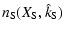 $\displaystyle n_{\rm S}(X_{\rm S},\hat{k}_{\rm S})$