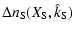 $\displaystyle \Delta n_{\rm S}(X_{\rm S},\hat{k}_{\rm S})$