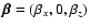 $\vec{\beta} = (\beta_{x}, 0, \beta_{z})$