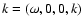 $k = (\omega, 0, 0, k)$