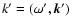 $k^{\prime} = (\omega^{\prime}, \vec{k}^{\prime})$