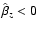 $\hat{\beta}_{z} < 0$