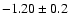 $ -1.20\pm0.2$