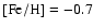 ${\rm [Fe/H]} = -0.7$