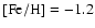 ${\rm [Fe/H]}=-1.2$