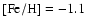 ${\rm [Fe/H]}=-1.1$