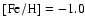 ${\rm [Fe/H]} = -1.0$