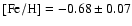 ${\rm [Fe/H]} = -0.68 \pm 0.07$