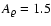 $A_{\varrho}=1.5$