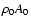 $\rho_0 A_0$
