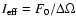 $I_{\rm eff}=F_{0}/\Delta \Omega$
