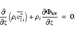\begin{displaymath}\frac{\partial}{\partial z}\left(\rho_i \overline{v^2_z}_i\ri...
... \rho_i \frac{\partial \Phi_{\rm tot}}{\partial z} \: = \: 0.
\end{displaymath}