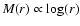 $M(r) \propto
\log(r)$
