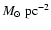 $M_{\odot} ~\rm pc^{-2}$