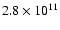 $2.8\times 10^{11}$