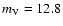 $m_{\rm V}
= 12.8$