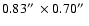 $0.83\hbox {$^{\prime \prime }$ }\times 0.70\hbox {$^{\prime \prime }$ }$