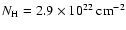 $N_{\rm
H}=2.9\times10^{22}~{\rm cm}^{-2}$