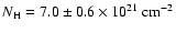 $N_{\rm
H}=7.0\pm0.6\times10^{21}~{\rm cm}^{-2}$