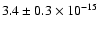 $3.4\pm0.3\times10^{-15}$