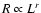 $R\propto L^{r}$