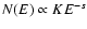 $N(E)\propto K E^{-s}$