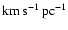 \ensuremath {{\rm km\, s^{-1}\,pc^{-1}}}