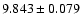 $9.843\pm0.079$