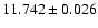 $11.742\pm0.026$