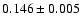 $0.146\pm0.005$
