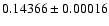 $0.14366\pm0.00016$