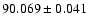 $90.069\pm0.041$