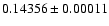 $0.14356\pm0.00011$