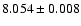 $8.054\pm0.008$