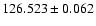 $126.523\pm0.062$