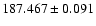 $187.467\pm0.091$