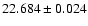 $22.684\pm0.024$