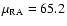 $\mu_{\rm RA}=65.2$