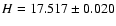 $H =17.517\pm0.020$