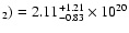 $_2)=2.11_{-0.83}^{+1.21}\times10^{20}$