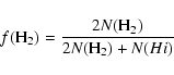 \begin{displaymath}f({\rm H}_2) = \frac{2N({\rm H}_2)}{2N({\rm H}_2)+N(H {\sc i})}
\end{displaymath}