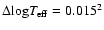 $\Delta{\log}T_{\rm eff}=0.015^2$