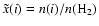 $\tilde{x}(i) = n(i)/n({\rm H_2})$
