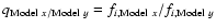 $q_{{\rm Model}~x/ {\rm Model}~y} = f_{i,{\rm Model}~x}/f_{i,{\rm Model}~y}$