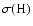 $\sigma({\rm H})$
