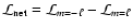 ${\cal L}_{\rm net} = {\cal L}_{m=-\ell } - {\cal L}_{m=\ell }$