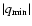 $\vert q_{{\rm min}}\vert$