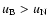 $u_{{\rm B}} > u_{{\rm N}}$